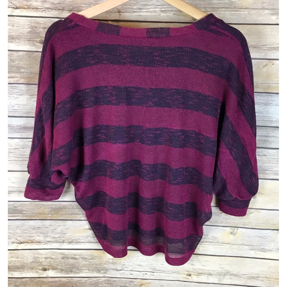 Splendid Womens Double Pullover Sweater S Striped Scoop Neck - Picture 3 of 8